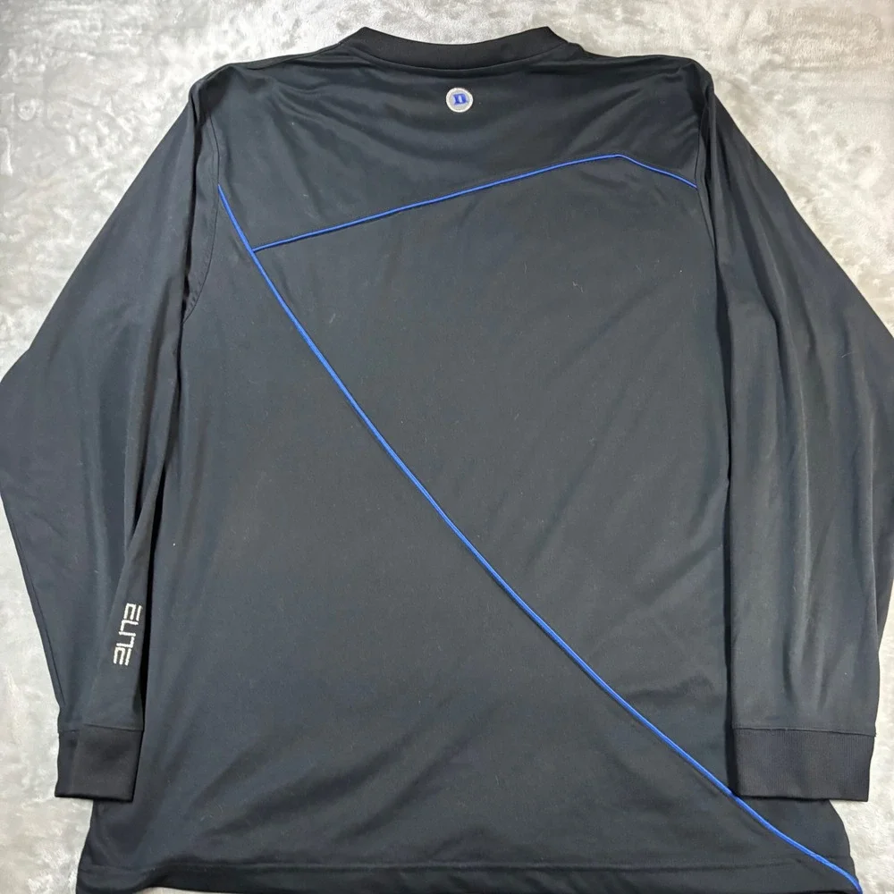 Nike Duke Blue Devils Elite Team Basketball Shooting Shirt Black XL Long Sleeve